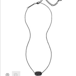 Kendra Scott all black stone necklace